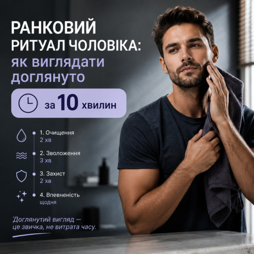 Ранковий ритуал чоловіка: як виглядати доглянуто за 10 хвилин