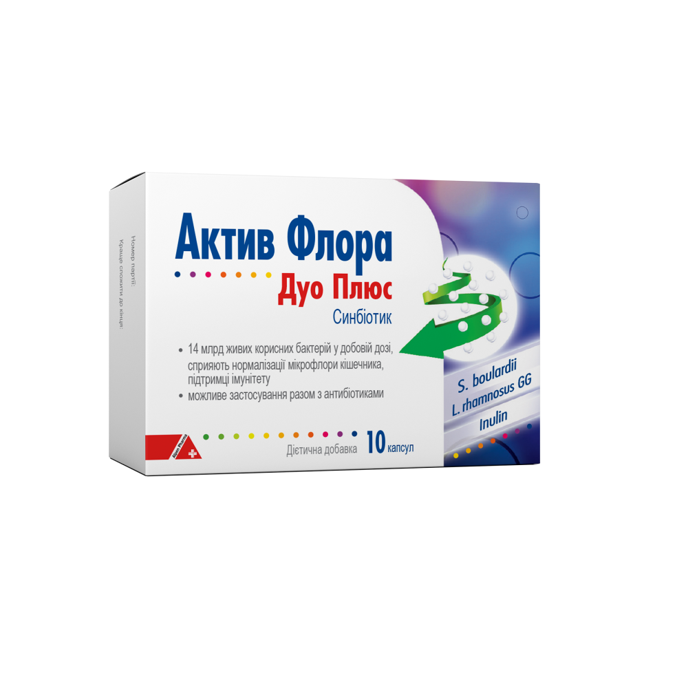 АКТИВ ФЛОРА ДУО ПЛЮС, капсули у блістерах