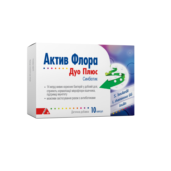 АКТИВ ФЛОРА ДУО ПЛЮС, капсули у блістерах