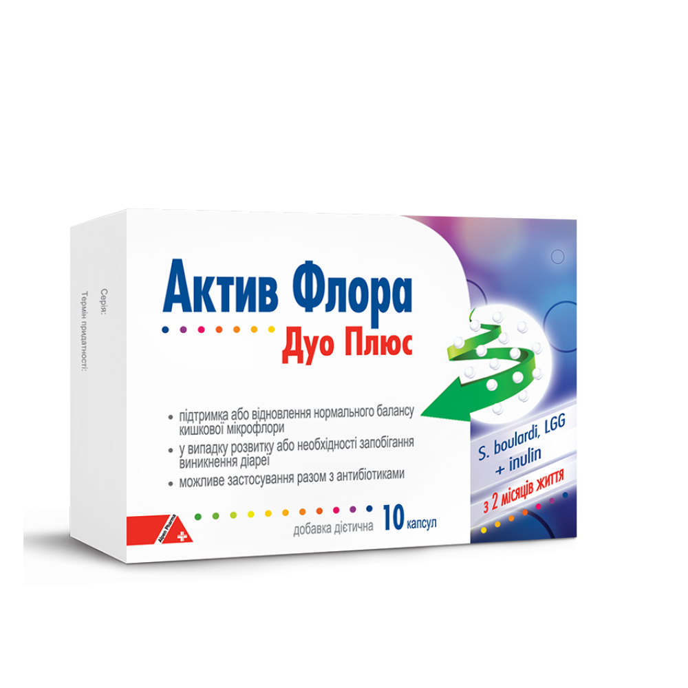 АКТИВ ФЛОРА ДУО ПЛЮС, капсули у блістерах