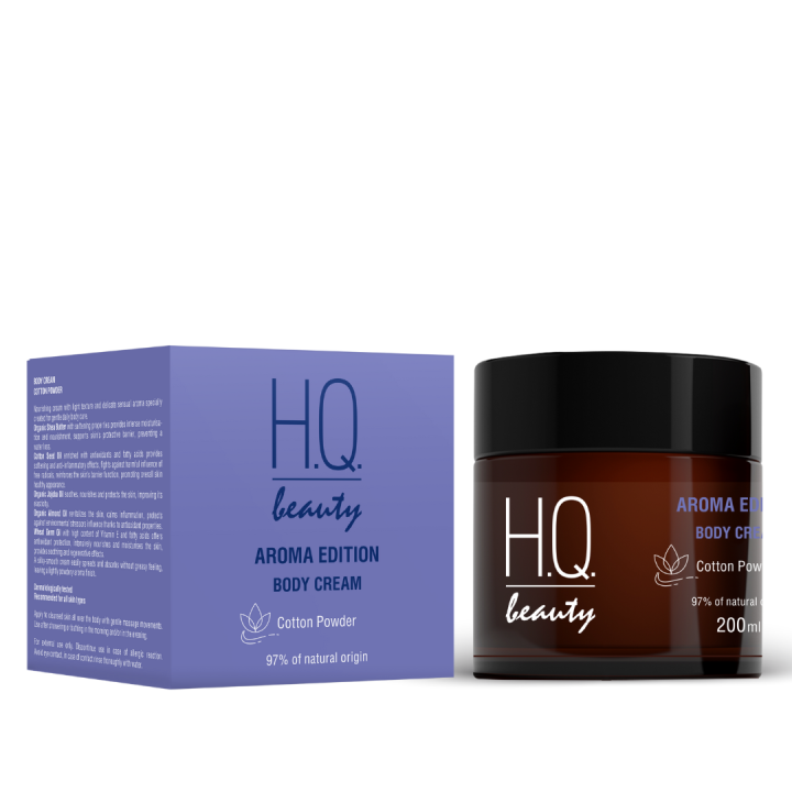 H.Q.Beauty АРОМА ЕДІШН Крем для тіла бавовна та пудра