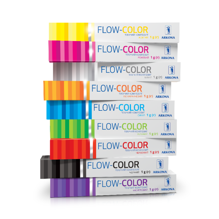 Текучий стоматологічний композит FLOW-COLOR Шприц, 1 гр